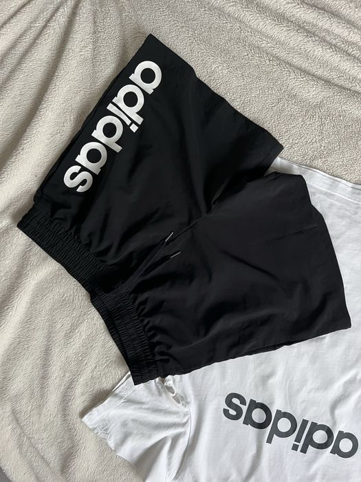 Komplet sportowy Koszulka bluzka spodenki Adidas męski komplet L