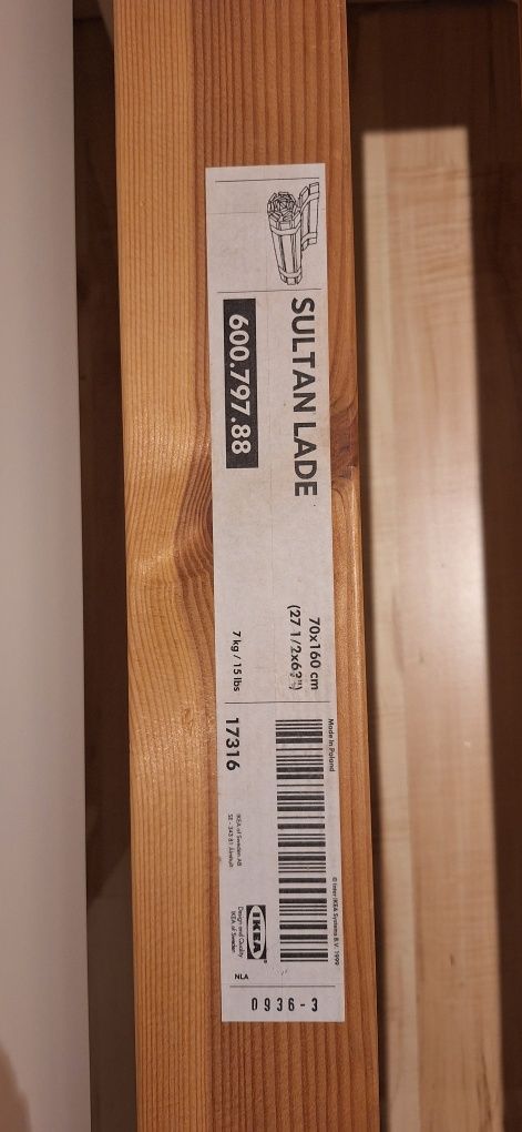 Łóżko IKEA KRITTER 70x160 cm Białe + Materac + Prześcieradło x2