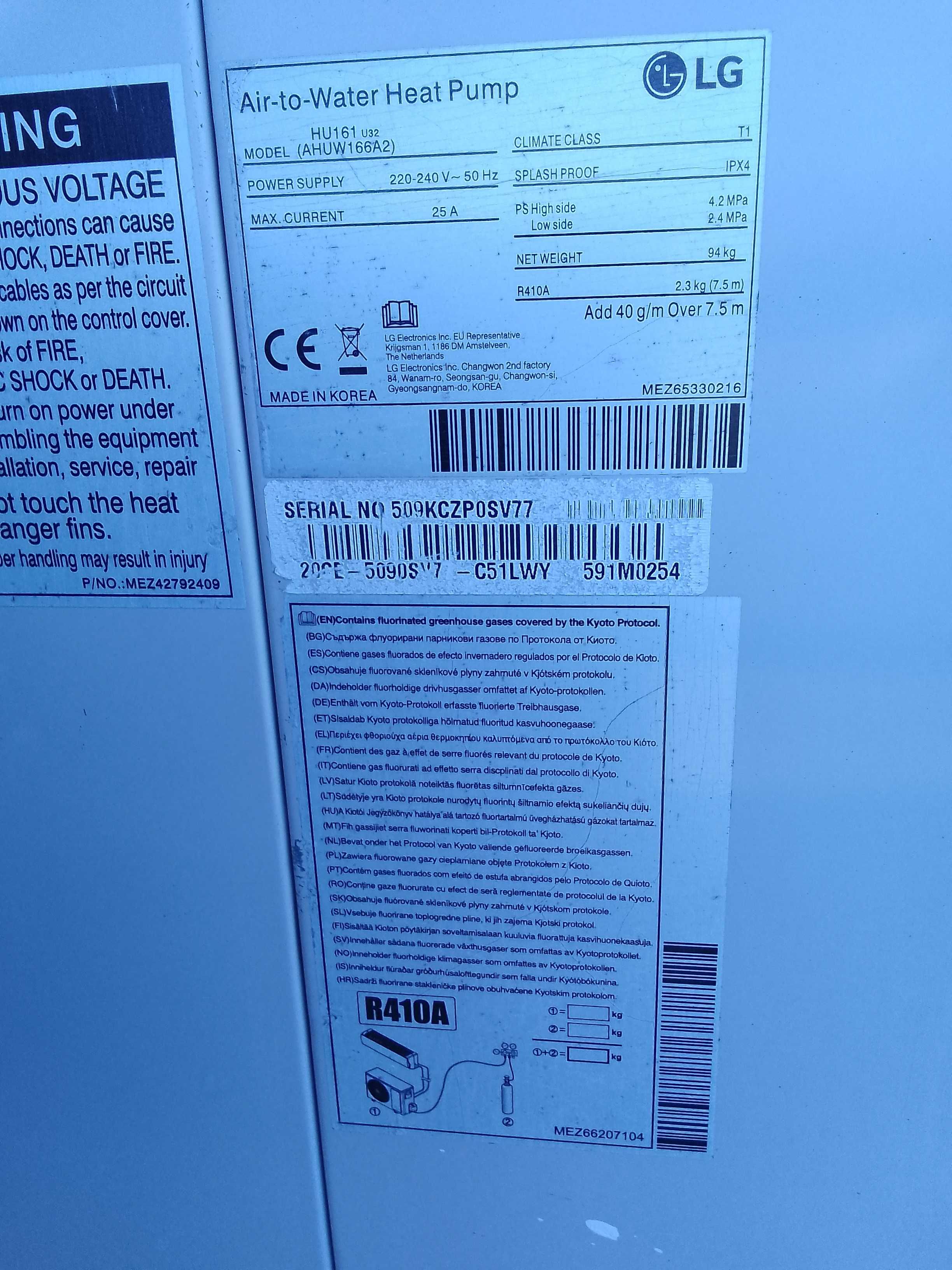 Descida de preço! Vendo LG Therma V Hydrosplit