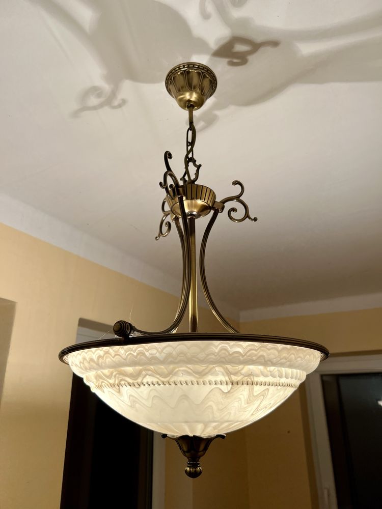 Piękna lampa sufitowa żyrandol art deco 45 cm jak nowa
