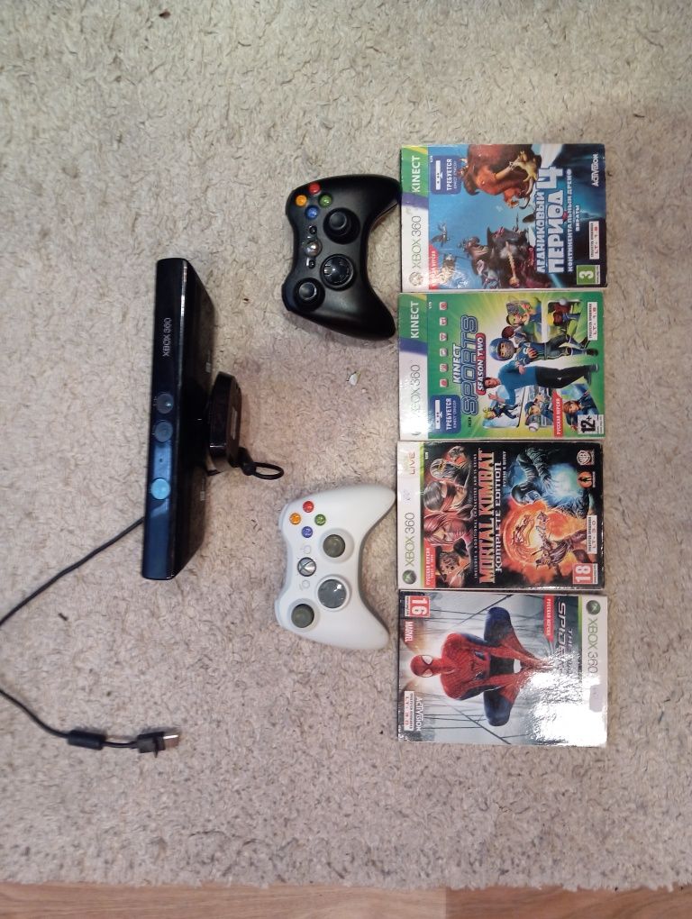 Джостики на xbox 360 пара+Кинект(ігри у подарунок)