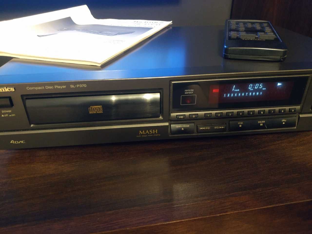 Technics SL-P370 Odtwarzacz CD wyjście optyczne instrukcja pilot kable