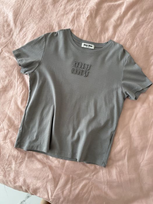 Футболка MiuMiu сіра