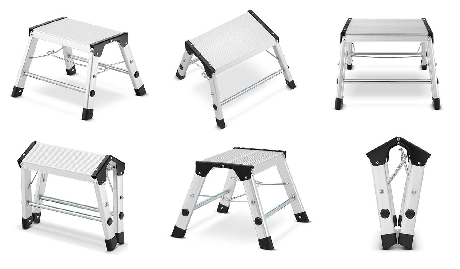 Drabina aluminiowa domowa stołek taboret schodki podnóżek HIGHER