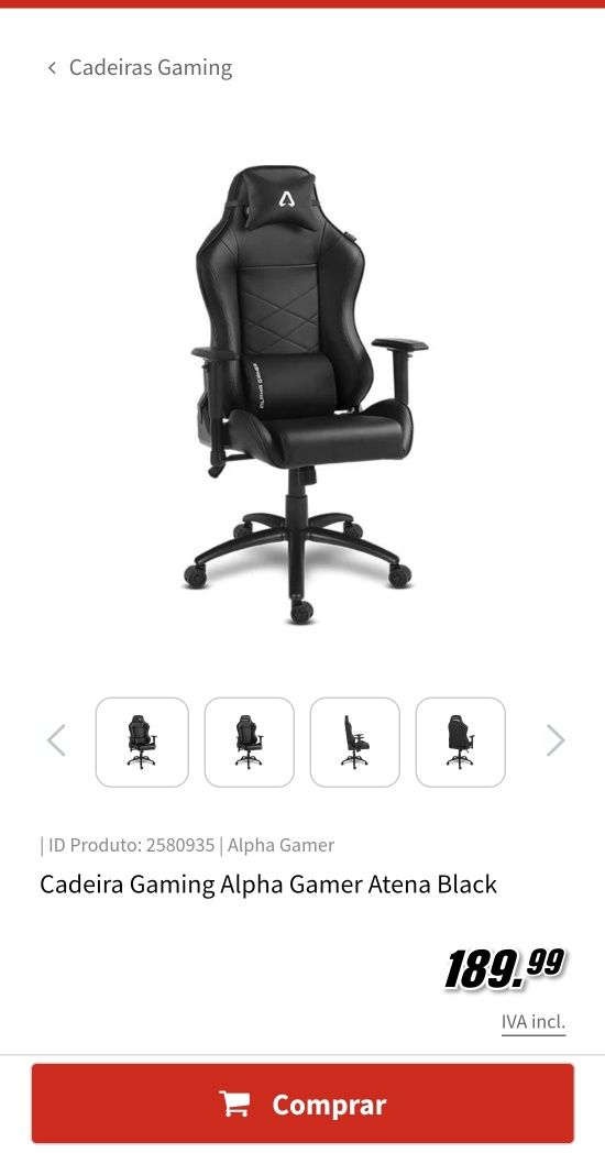 Cadeira Gaming Alpha Gamer