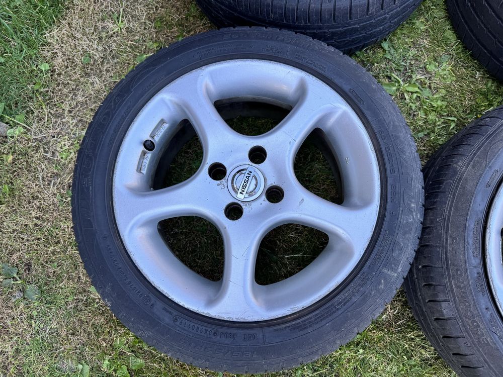Felgi aluminiowe Nissan Micra k12, plus letnie opony 185/55 r15