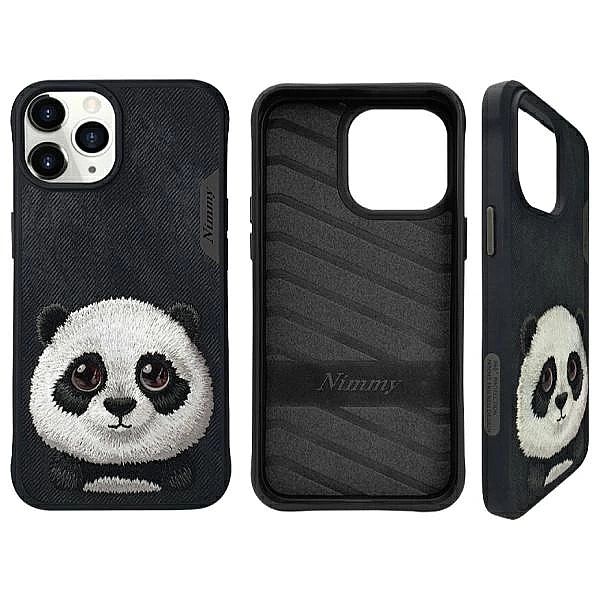 Etui Nimmy Big Eyed Pet 2.0 Panda na iPhone 15 Pro Max - czarne