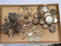 Złom srebra monety biżuteria itp 520 gram