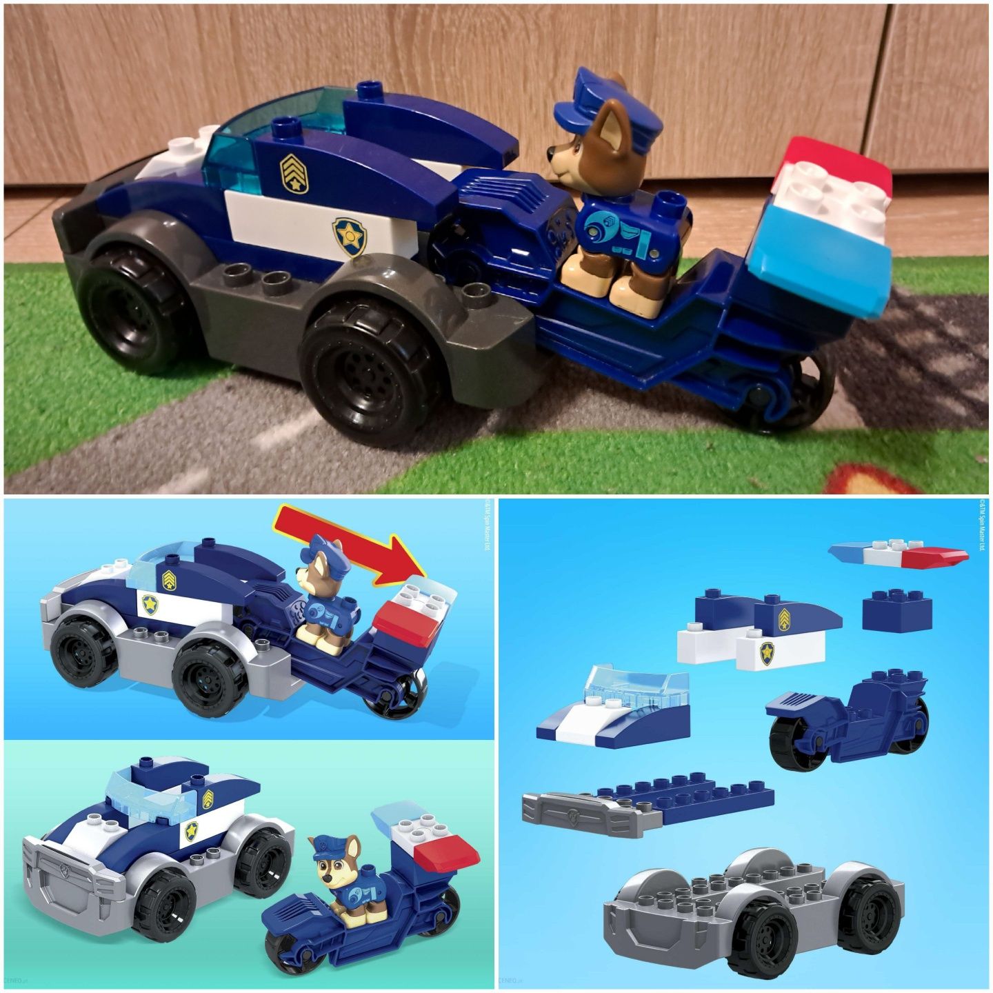 Klocki kompatybilne z Lego Duplo - Mega Bloks Psi Patrol Chase’a