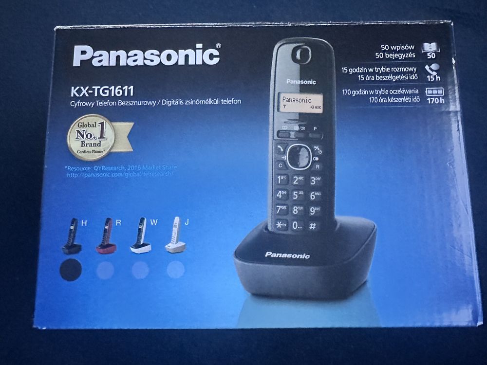 Telefon stacjonarny Panasonic KX-TG1611PDH - używany, stan BDB+