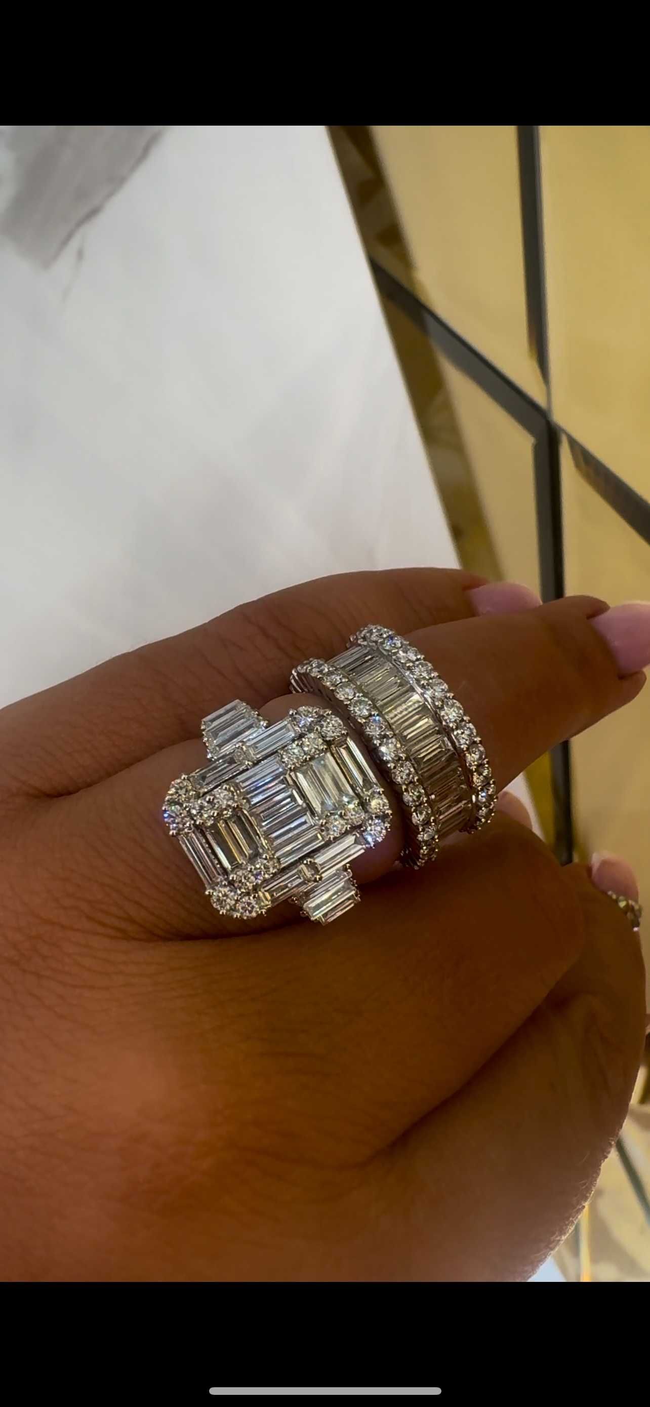 Obrączka z diamentami Infinity bagiety 5.00 CT VVS
