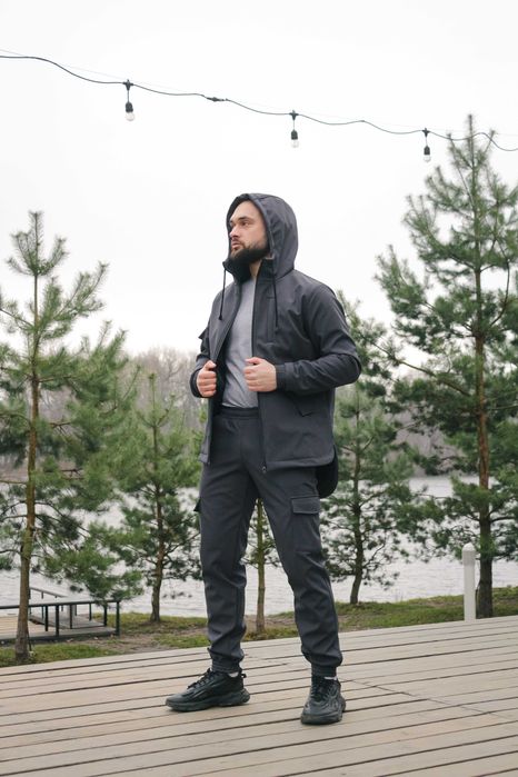 Костюм чоловічий демісезонний утеплений софтшел сірий