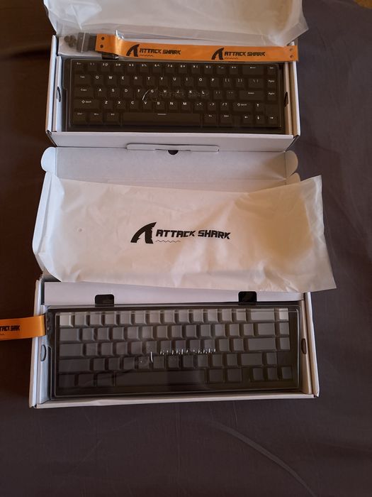 Klawiatura attack shark x68he czarno-szara