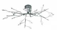 Lampa / żyrandol sufitowy z kryształkami (srebrny)