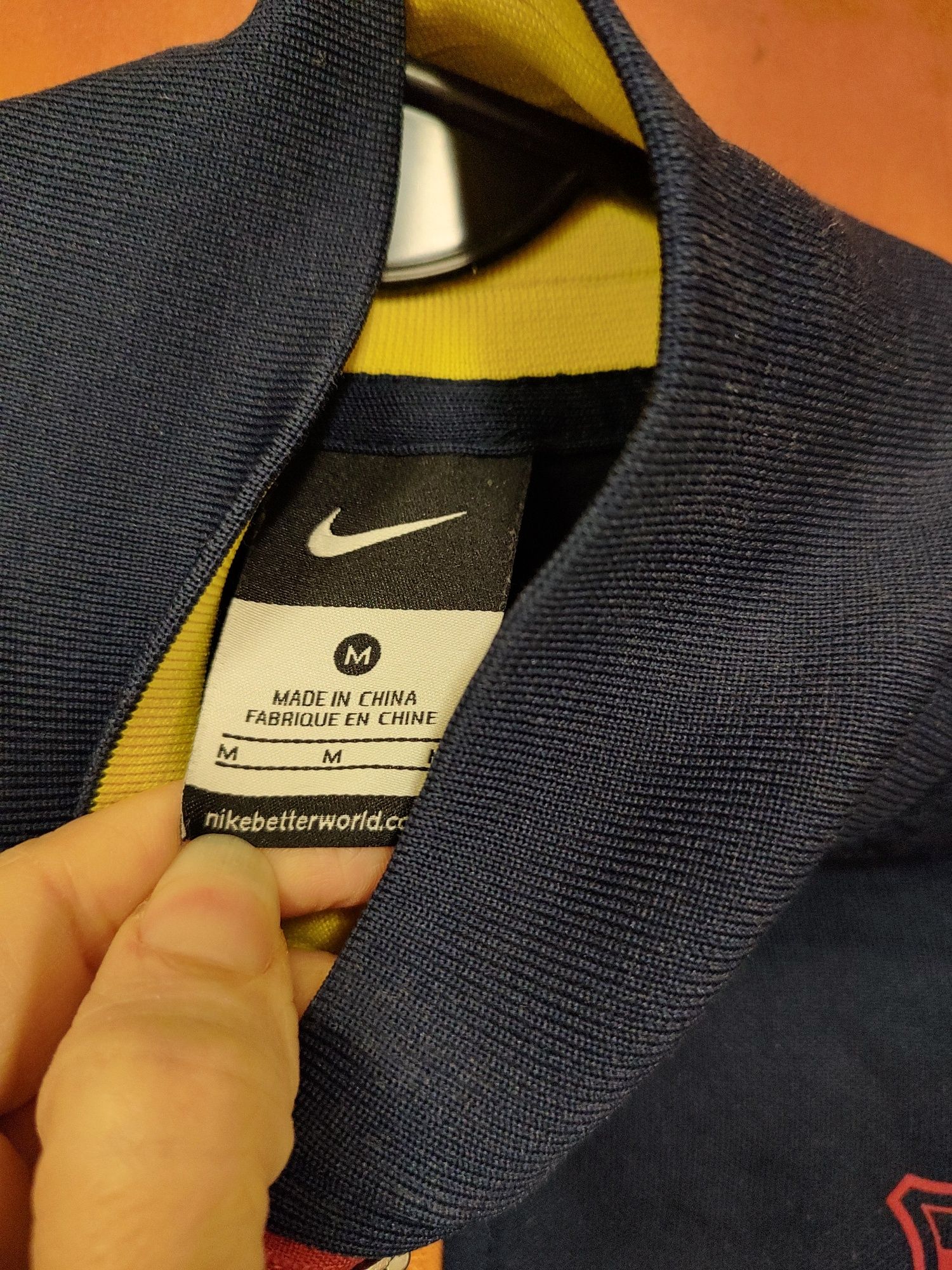 Bluza męska FCB Barca Nike granatowa na zamek piłka nożna football clu