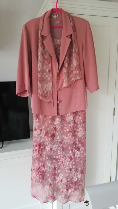 Elegancki damski komplet z sukienką rozm. 50