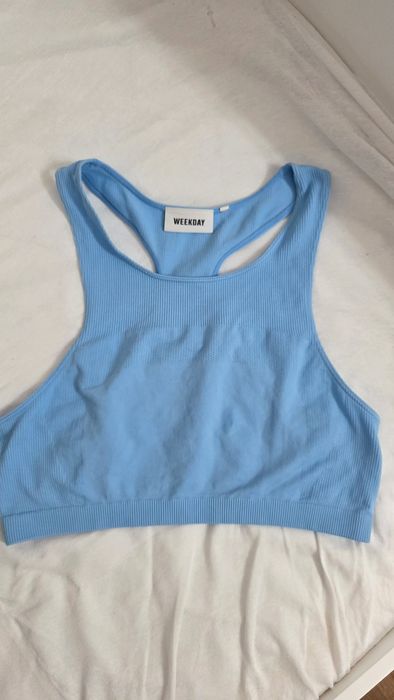 Błękitny biustonosz sportowy Weekend stanik top damski