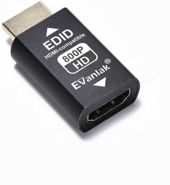 EVanlak 3 Gen Emulator HDMI EDID Zestaw 2x Adapter HDMI  Plug Full HD
