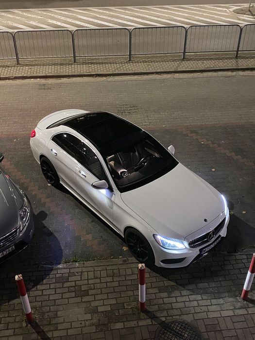 Mercedes-Benz Klasa C Mercedes C300 Cklasa amg zadbany burmester rotiform panorama biały