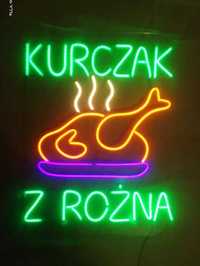 KURCZAK Z ROŻNA neon LED reklama wewnętrzna