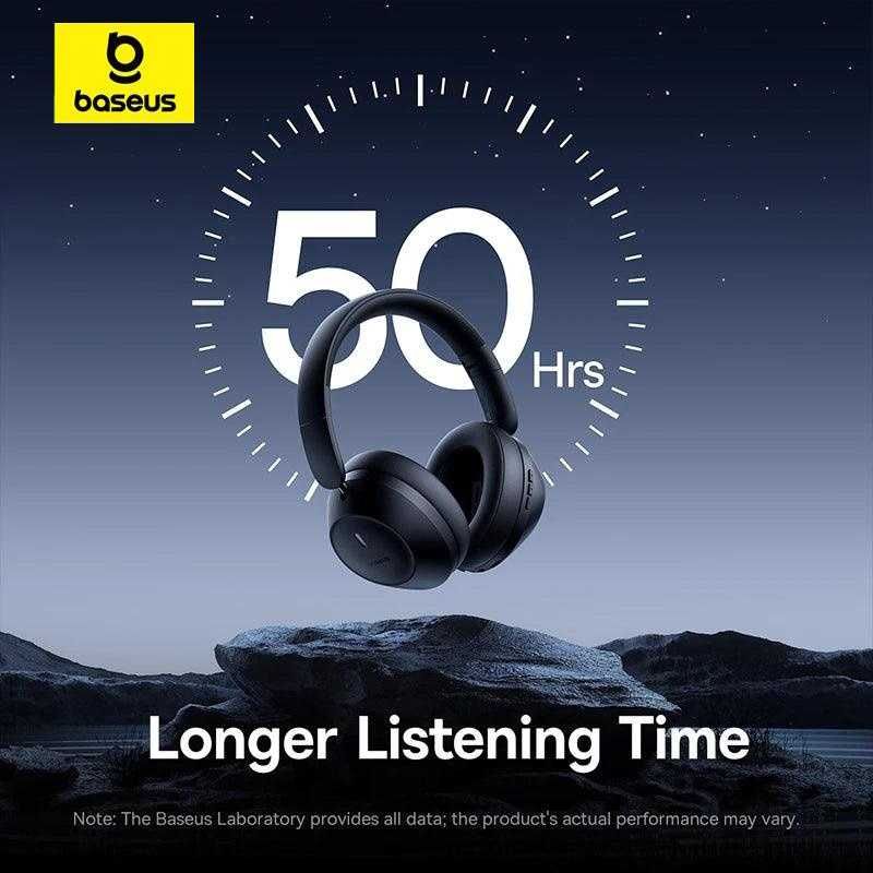 Наушники Baseus Bass 30 Max Black Bluetooth 5.3 40mm 50H Low Latency