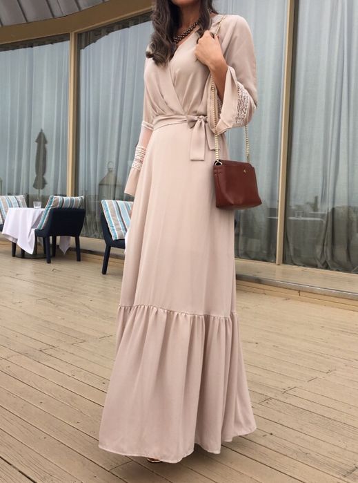 Vestido Boho beje