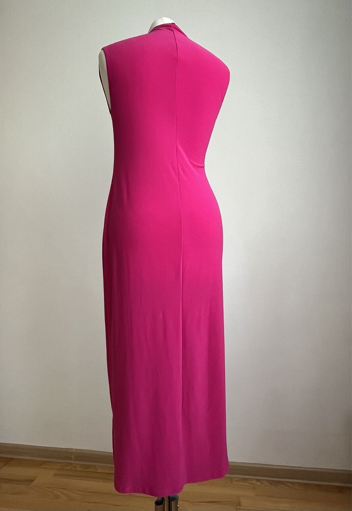 Sukienka midi Zara  Kolor różowy, fuksja rozmiar S