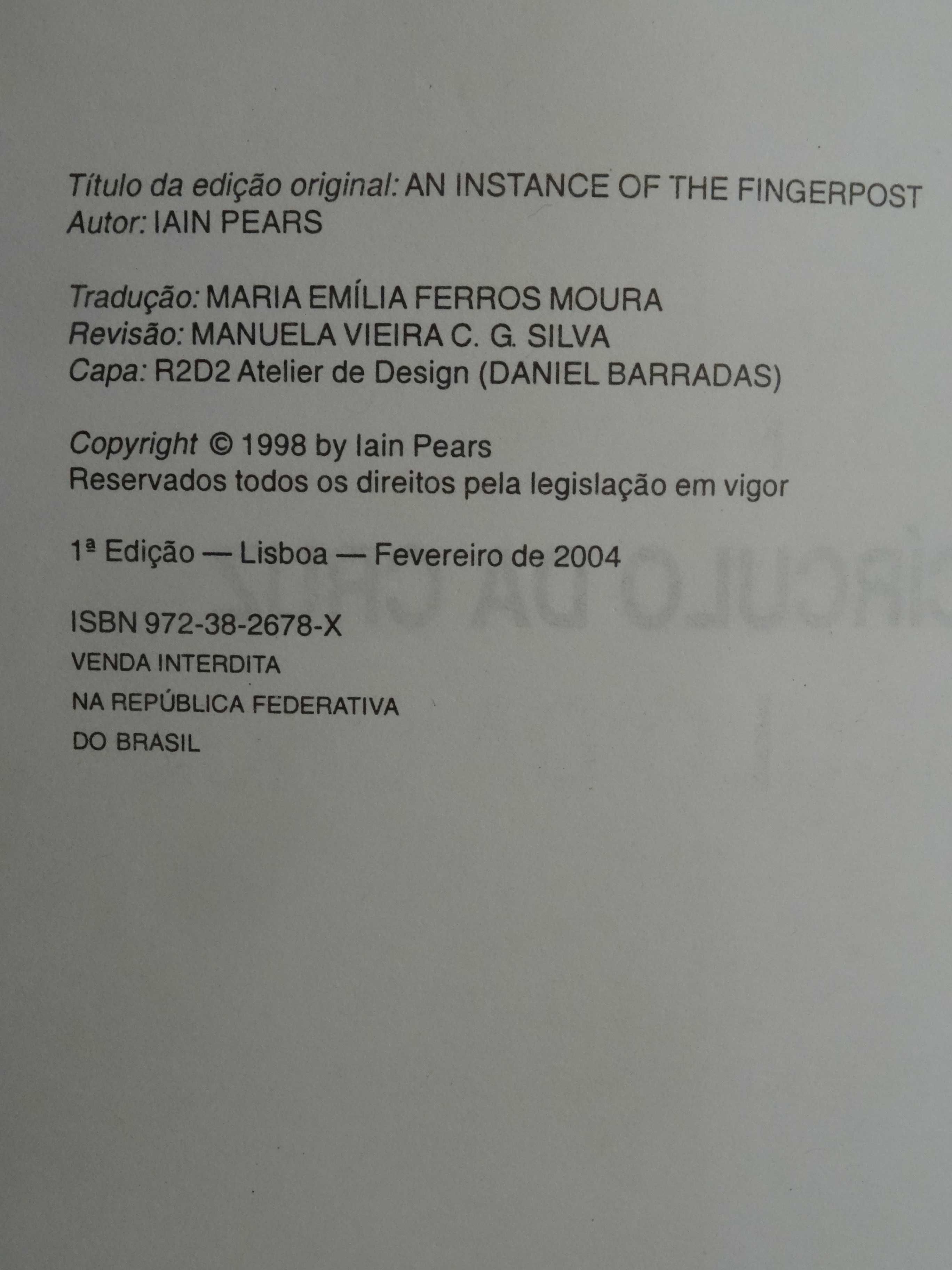 O Círculo da Cruz de Iain Pears - 1ª Edição
