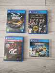 Gry na PS 4 gran turismo,car mechanic Simulator, micromachin