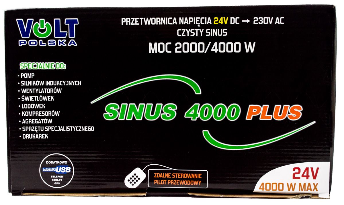 Przetwornica prądu napięcia 24v 230v 4000 SINUS PL [PRZ71]