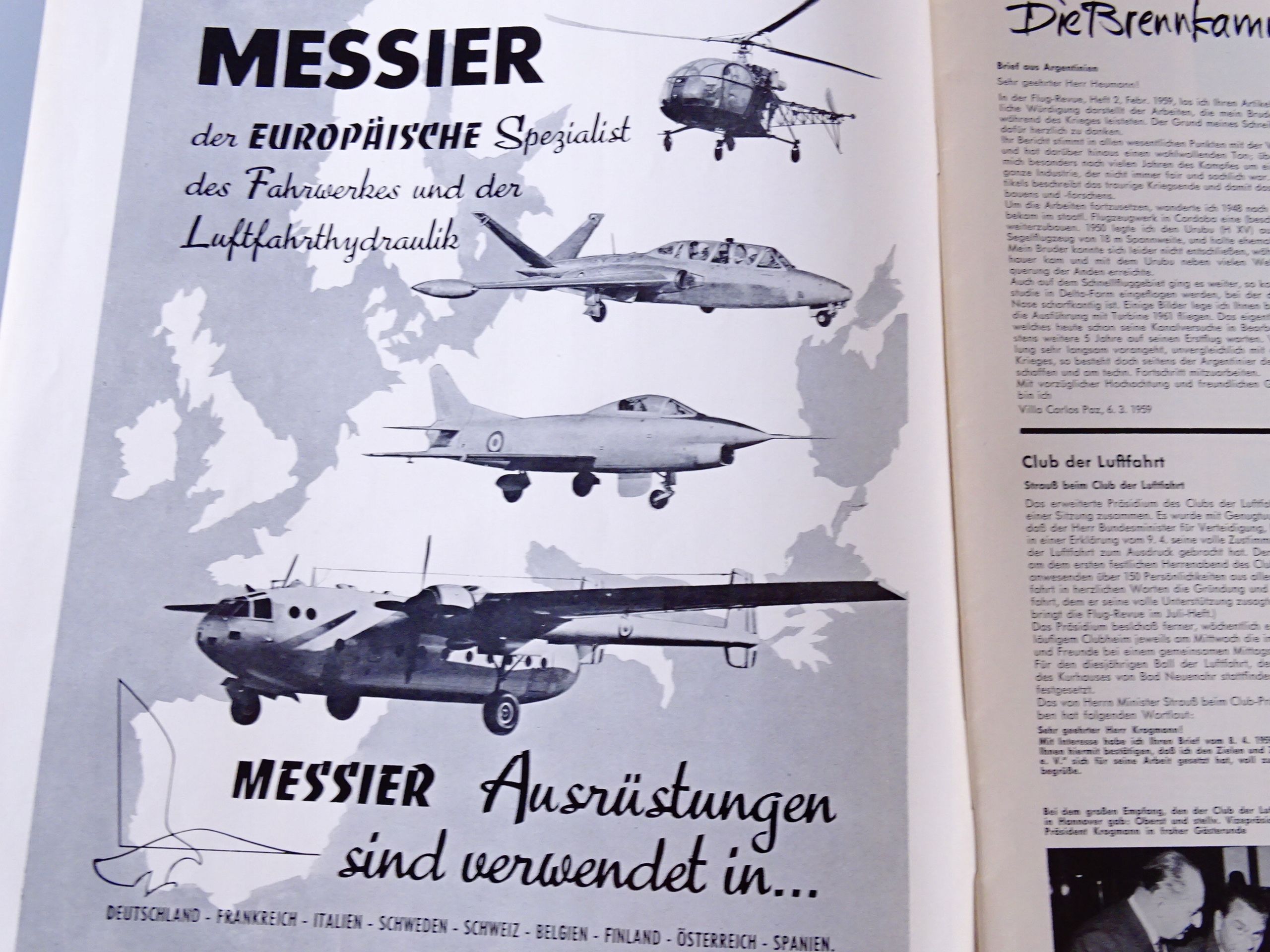 magazyn lotnictwo lata 50-te flug revue samolot