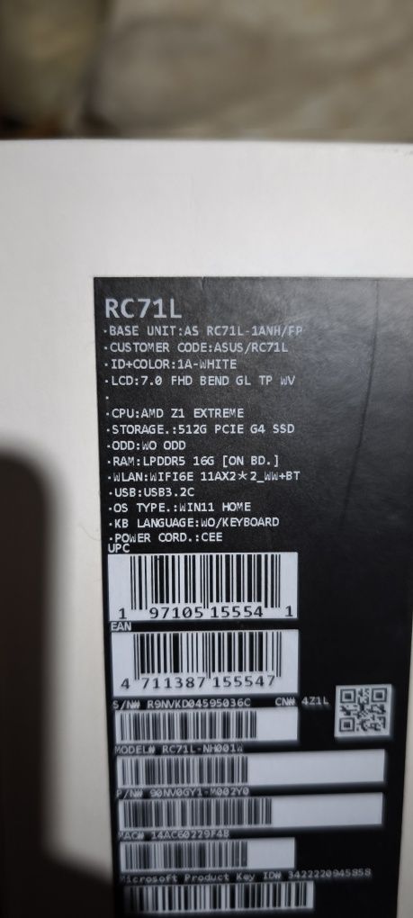 ASUS rog ally z1 extreme