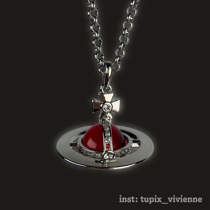 20mm small red orb vivienne westwood червоний кулон орб вивьен вествуд