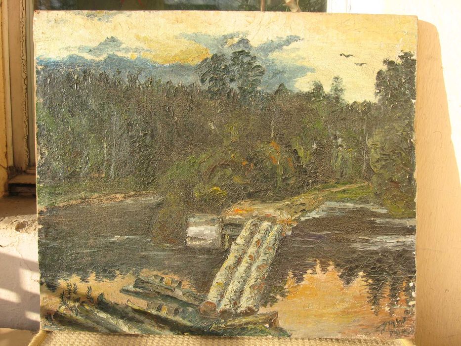 Sprzedam kopię pejzażu Lewitana "Nad wirem" namalowaną ręcznie