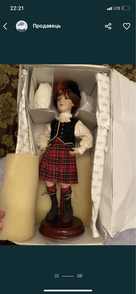 Порцедянова лялька фарфлровая кукла лімітова колекція ляльок Lenox