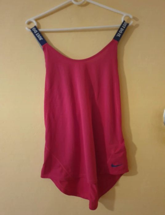 Nike Top sportowy bokserka ciemny ròż