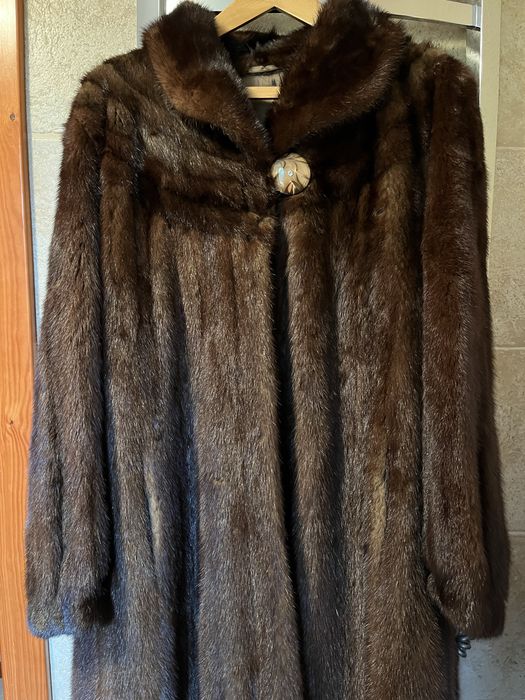 Futro z norek długie