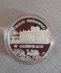 Moneta kolekcjonerska 20 złotych Pałac Królewski w Łazienkach