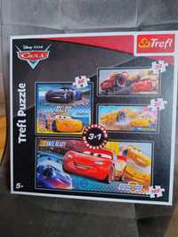 Puzzle Trefl Auta Cars3, 3 + 1 , 2x 30, 60, i 16p el. Stan idealny.