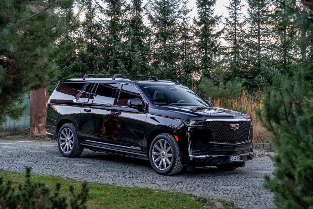 Cadillac Escalade ESV / 6.2 426KM / 7-osobowy / Bogata opcja / Jak NOWY / Bezwypadkowy