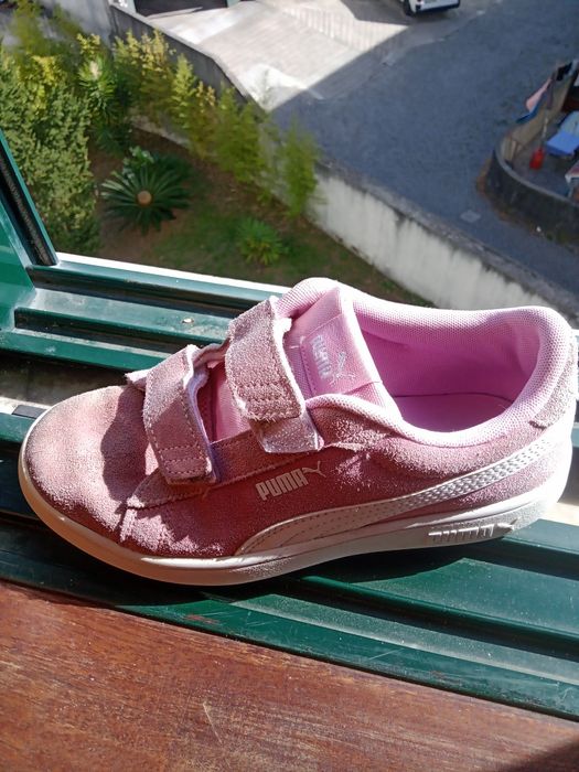Sapatilhas PUMA femininas em rosa, tamanho EUR 35 US 3.5C.