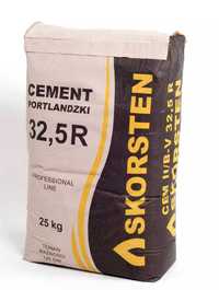 Skorsten Cement 32,5R worek 25 kg / paleta 1400 kg, transport HDS żwir