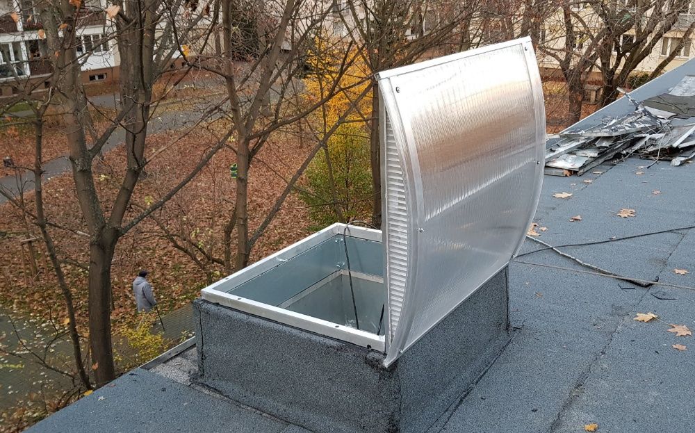 Wyłaz dachowy 80x80 alu, poliweglan gr 16mm, PRODUCENT, rozne wymiary
