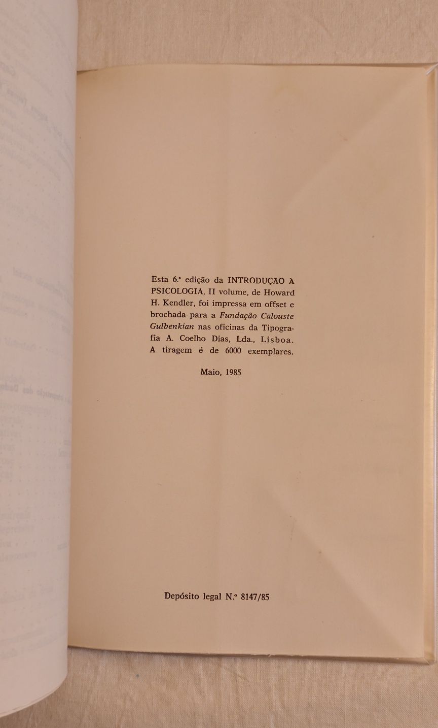 Introdução à Psicologia - volume II