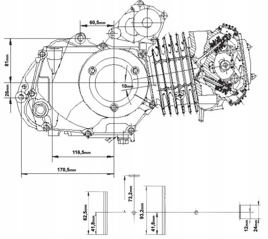 SILNIK 140 cc Quad ATV 125 3+1 Junak Romet Barton Zipp Router Benyco