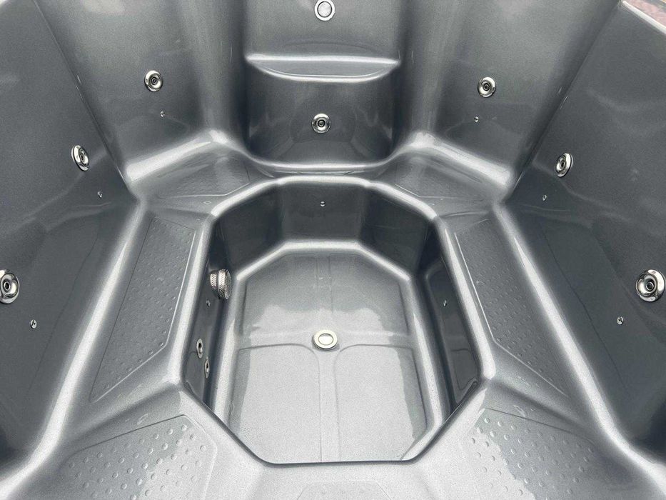 Balia ruska bania jacuzzi opalane drewnem 6-8 osób kwadratowa piec zew