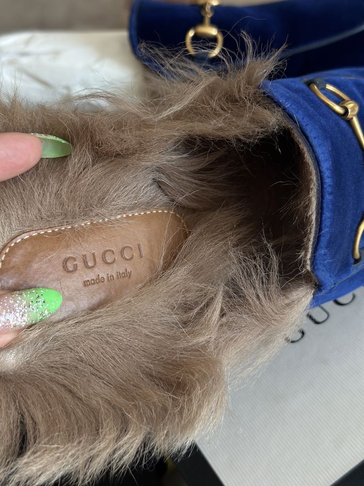 Бархатні лофери Gucci princetown, оригінал