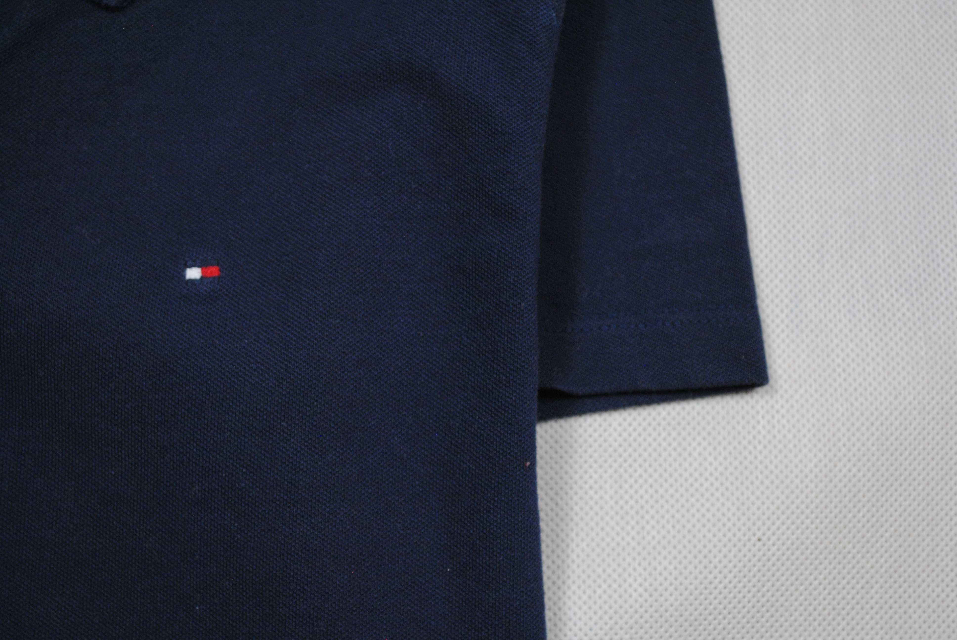 Tommy Hilfiger Polo SLIM FIT Damskie GRANAT Logo Unikat Klasyk XL