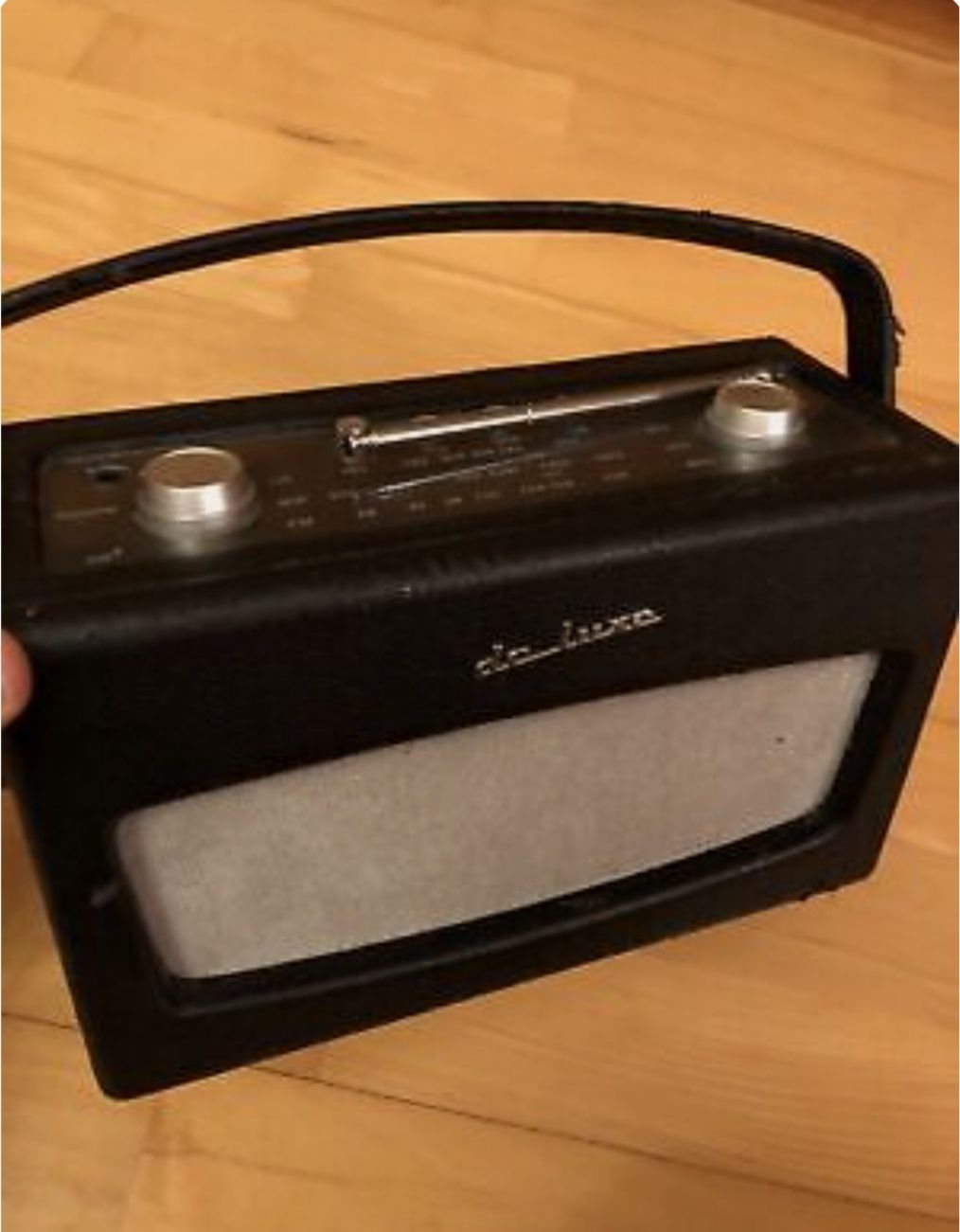 Radio vintage de luxe ekoskóra