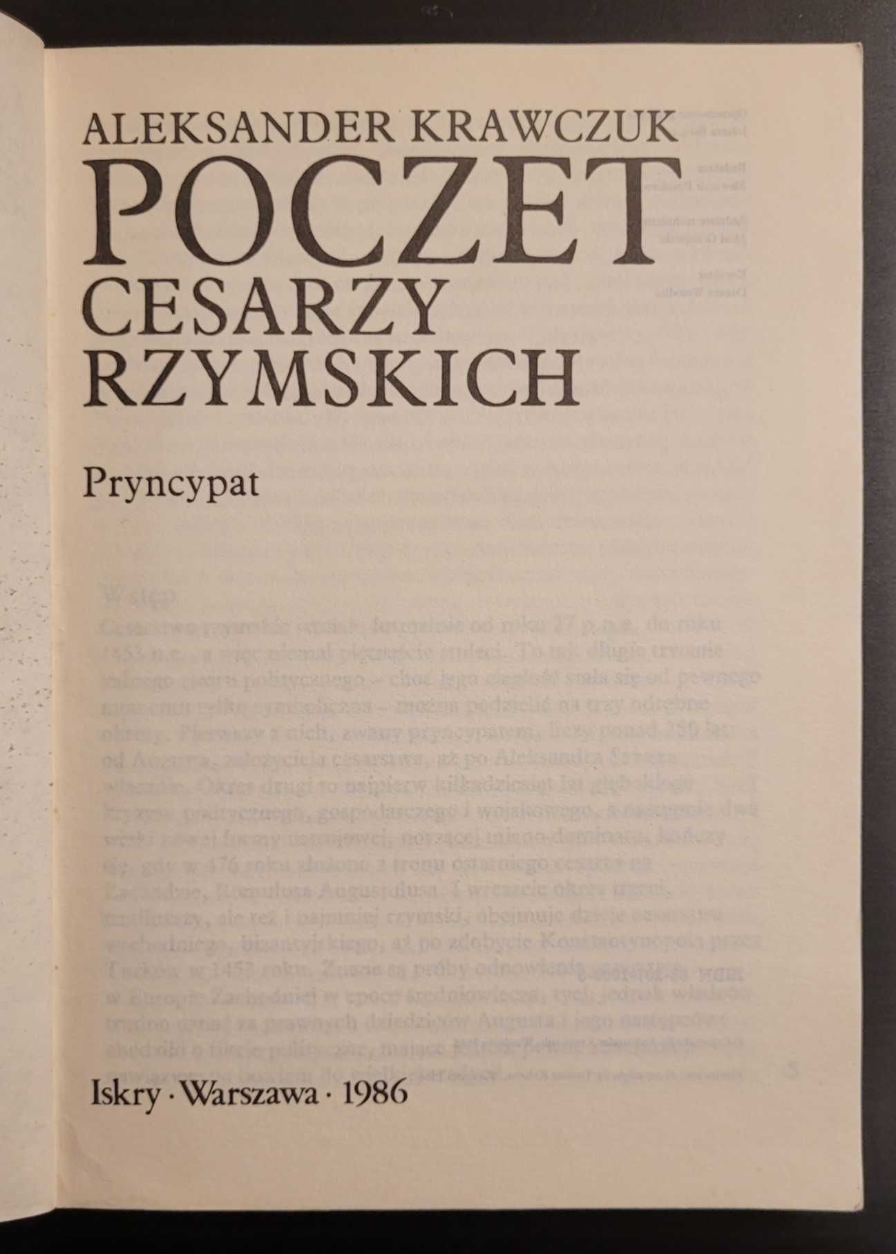 Poczet cesarzy rzymskich. Pryncypat, A. Krawczuk